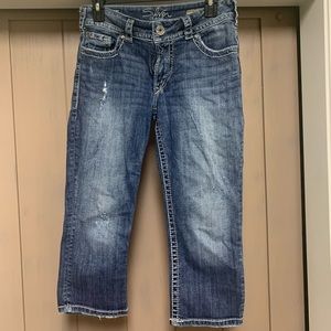 Women’s Silver Capri jeans